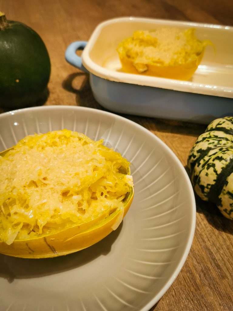 gratinierter Spaghettikürbis