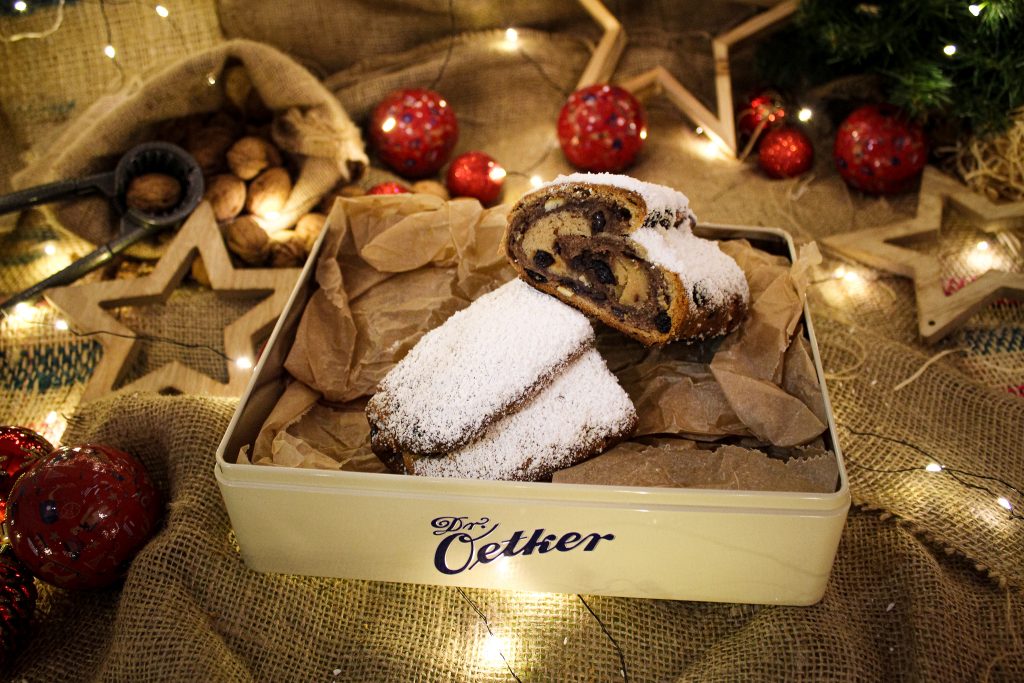 Marmorierter Christstollen