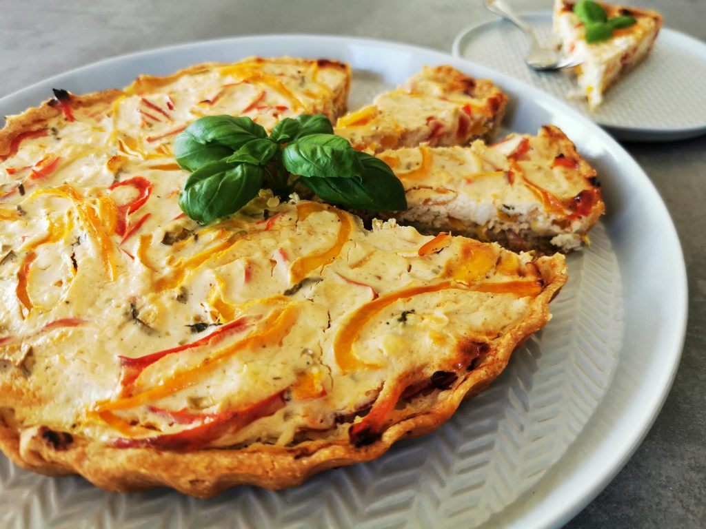 Paprikaquiche mit Schinken